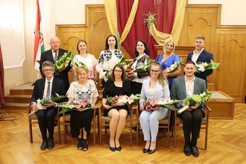 A díjazottakról készült csoportkép